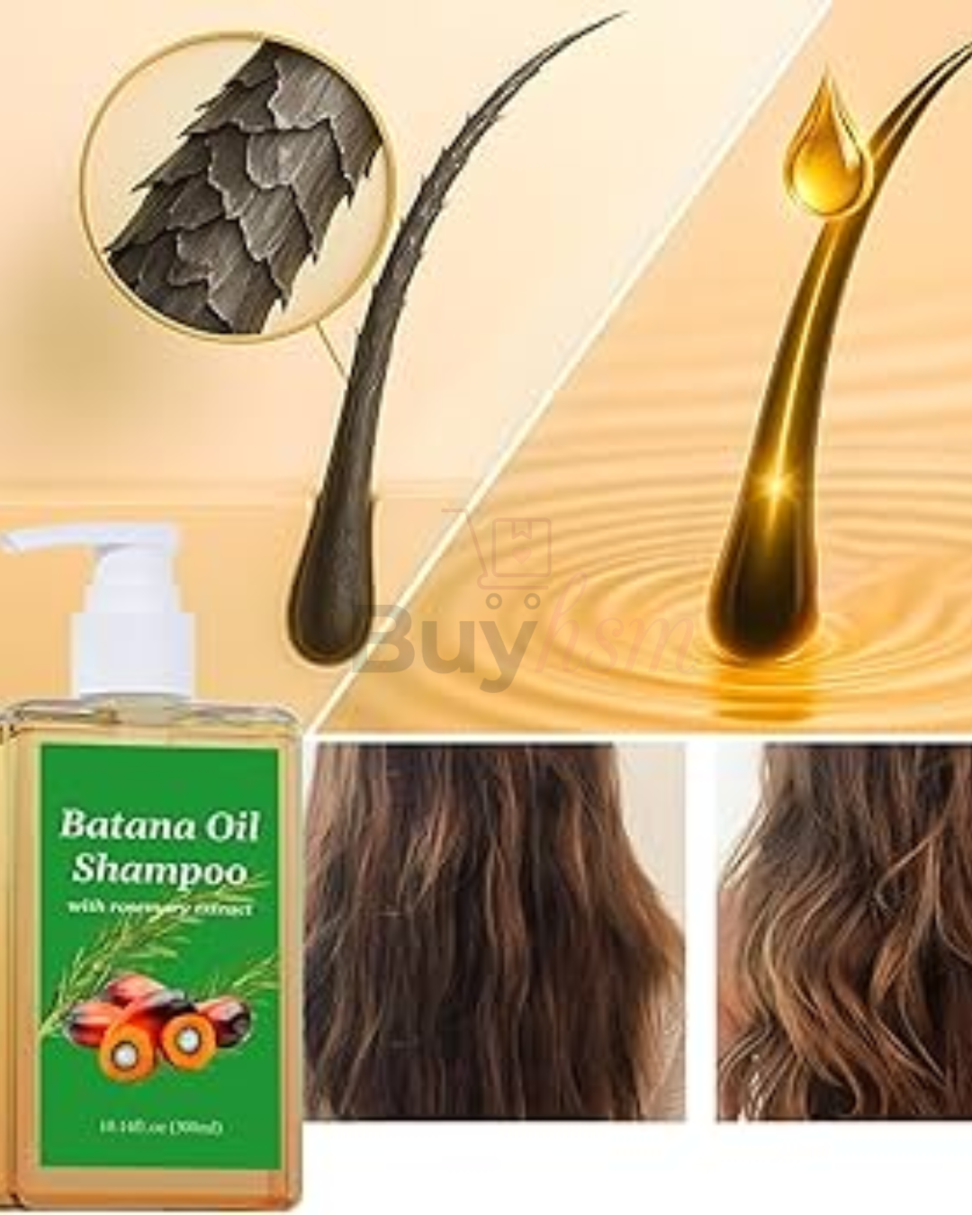 Batana Oil Shampoo – Reduce la caída y fortalece tu cabello desde la raíz