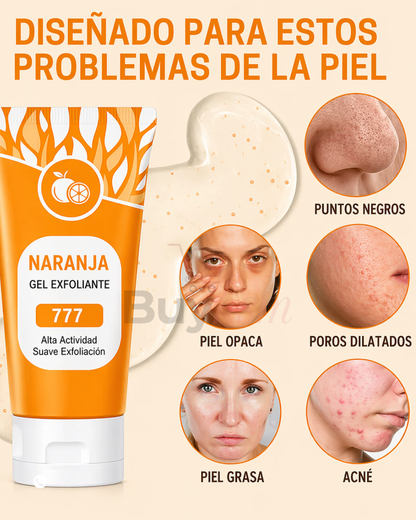 Gel Exfoliante de Naranja para Aclarar, Hidratar y Renovar tu Piel