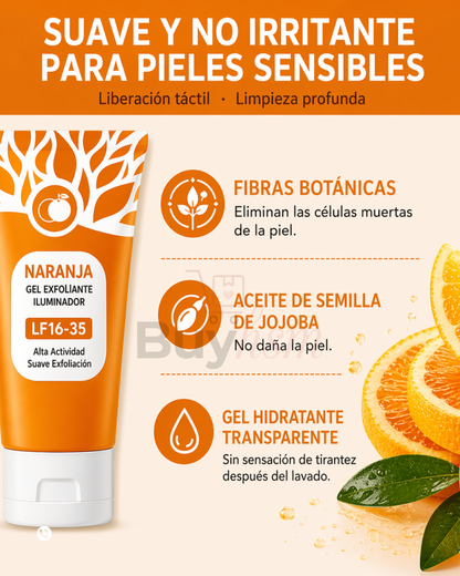 Gel Exfoliante de Naranja para Aclarar, Hidratar y Renovar tu Piel