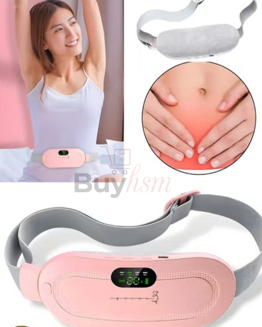 Cinturón masajeador para cólicos menstruales